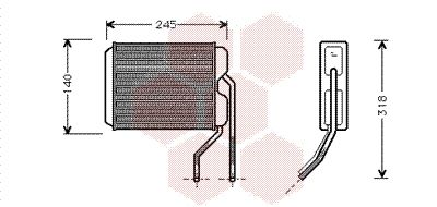 VAN WEZEL Теплообменник, отопление салона 81006026